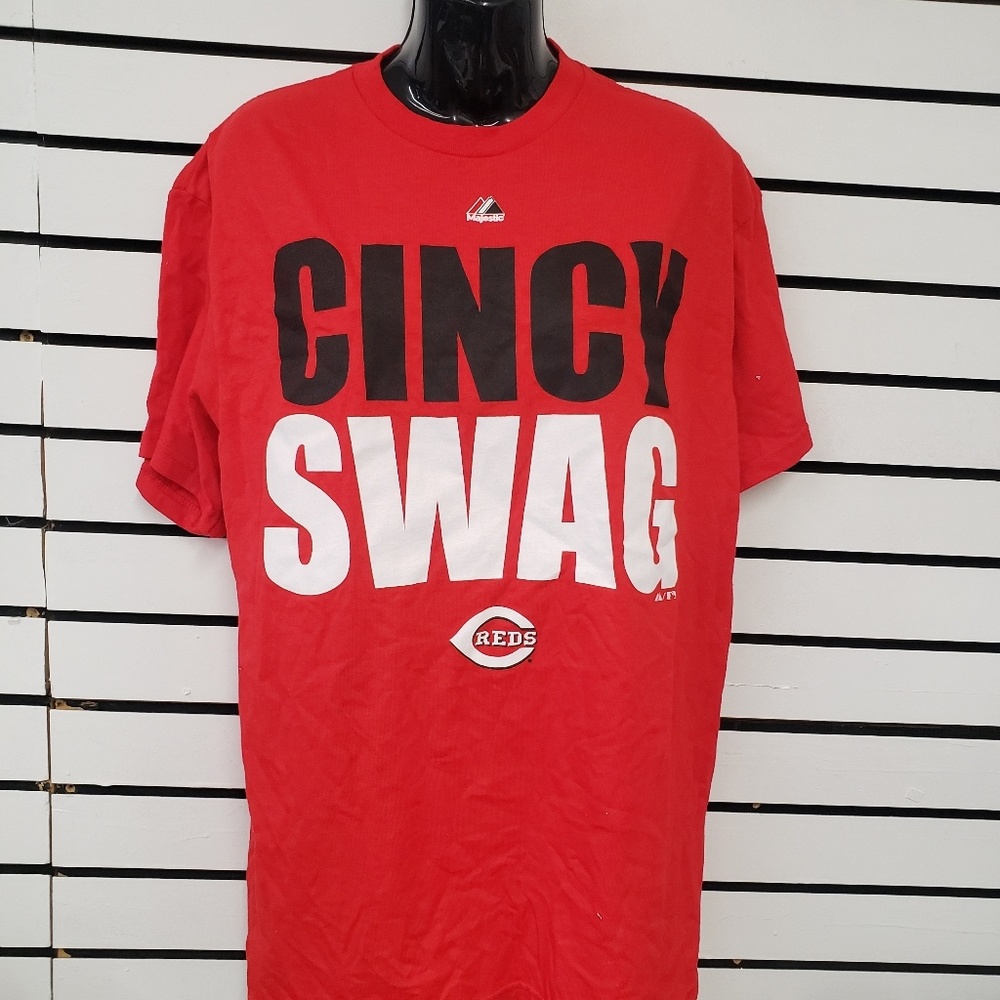 Men's Majestic Cincy Swag T shirt Cincinnati Reds